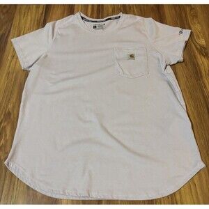 Carhartt Force Womens Relaxed Fit Midweight Pocket T-Shirt Size Large Purple